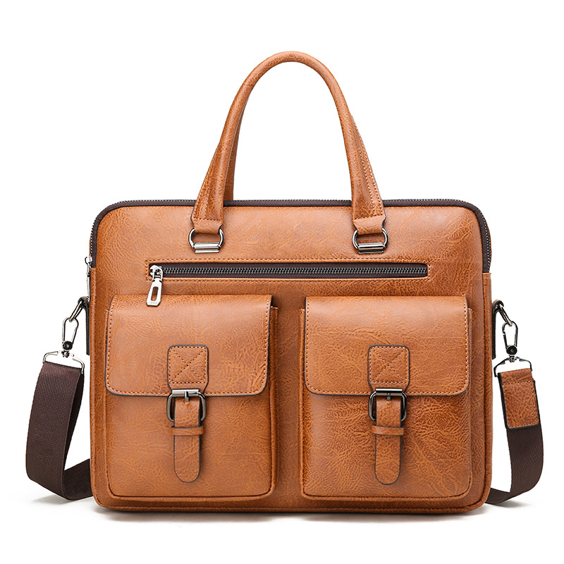 Leather Work Handbag - Luksusowa męska teczka biznesowa Torba na