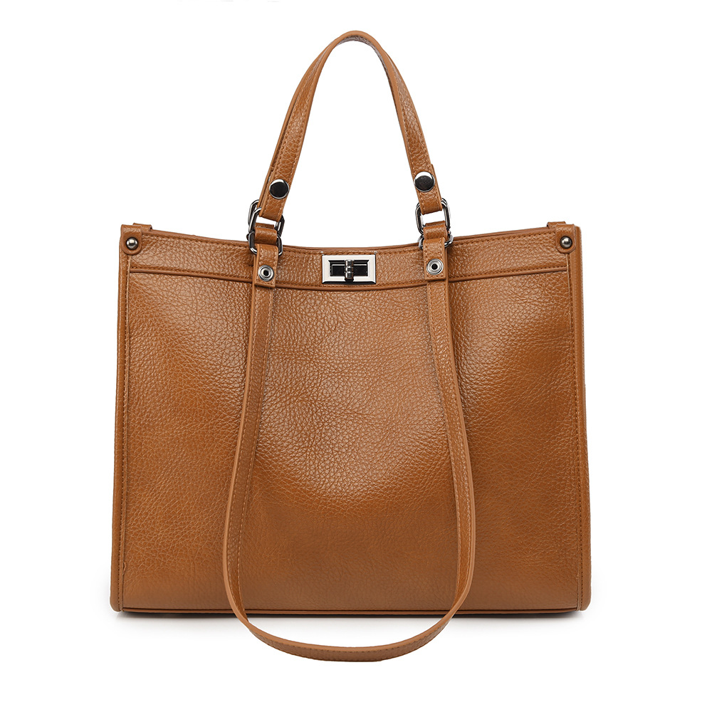Vintage Leatherwork - Damska torba typu tote o dużej