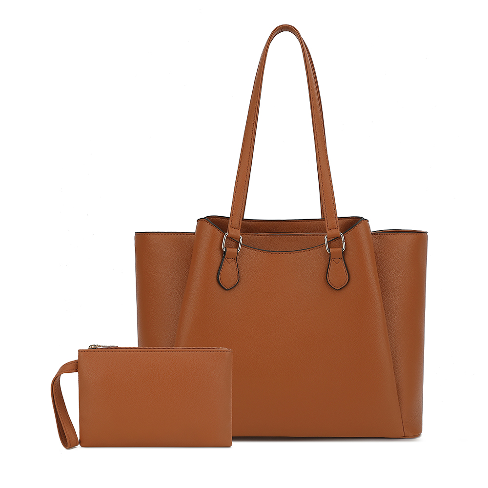 Leather Work Handbag - Torba typu tote dla kobiet, duża