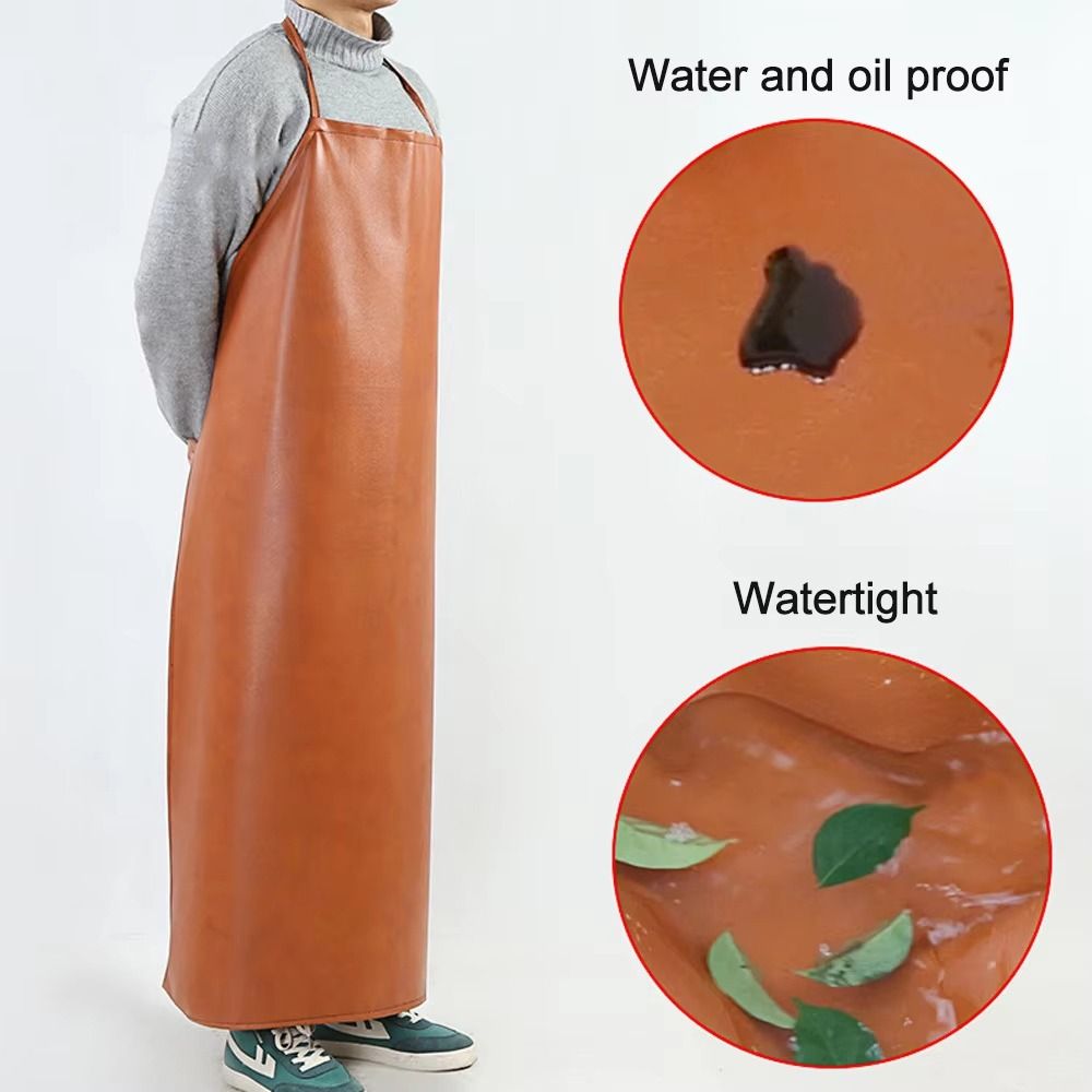 Leatherwork Apron - Gruby fartuch z ekoskóry PU 95/120cm,