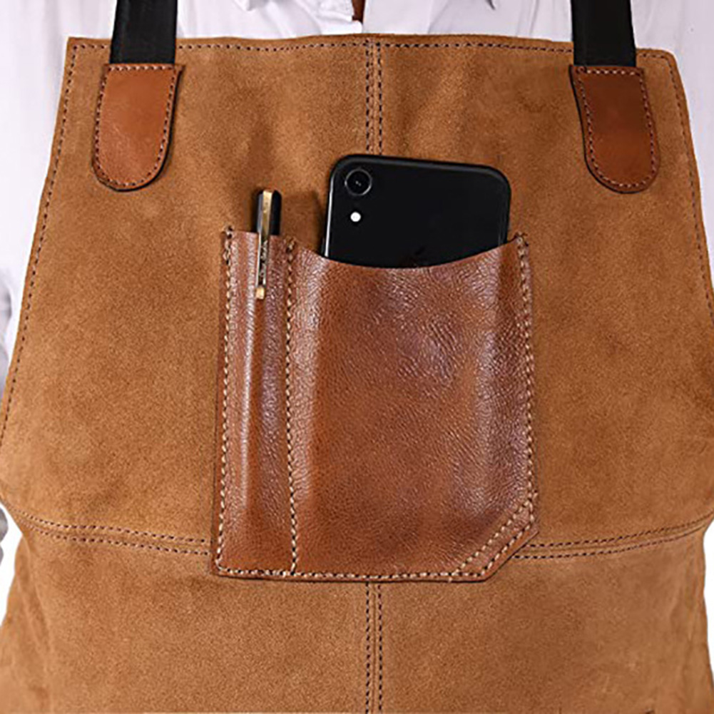 Leatherwork Apron - Wygodny, dwustronny welurowy fartuch roboczy z
