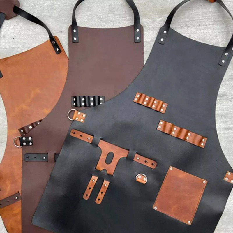 Leatherwork Apron - Fartuch roboczy męski ze skóry PU