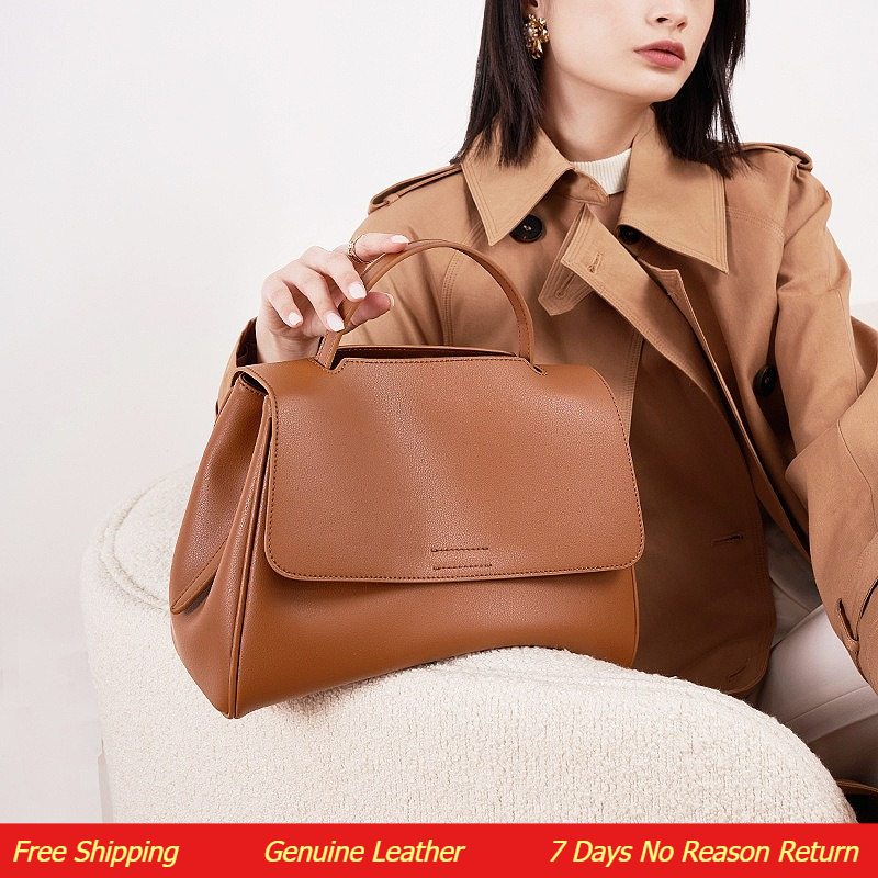 Vintage Leatherwork - Torebka damska typu tote, luksusowa, na