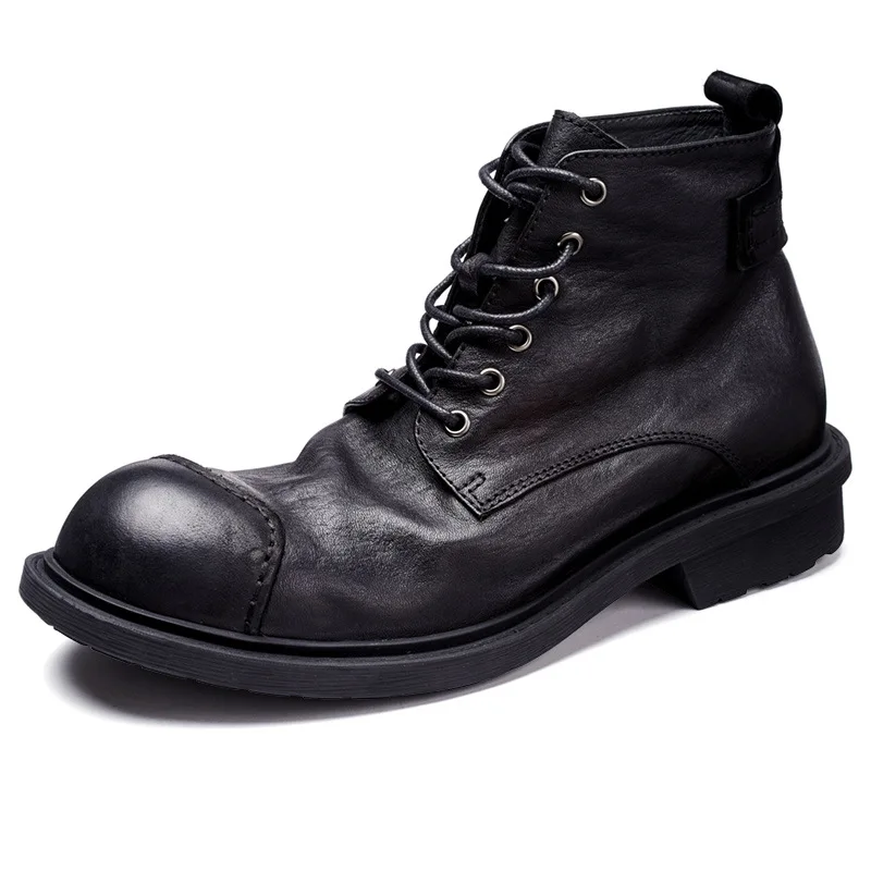 Vintage Leatherwork - Męskie buty biznesowe w stylu vintage,