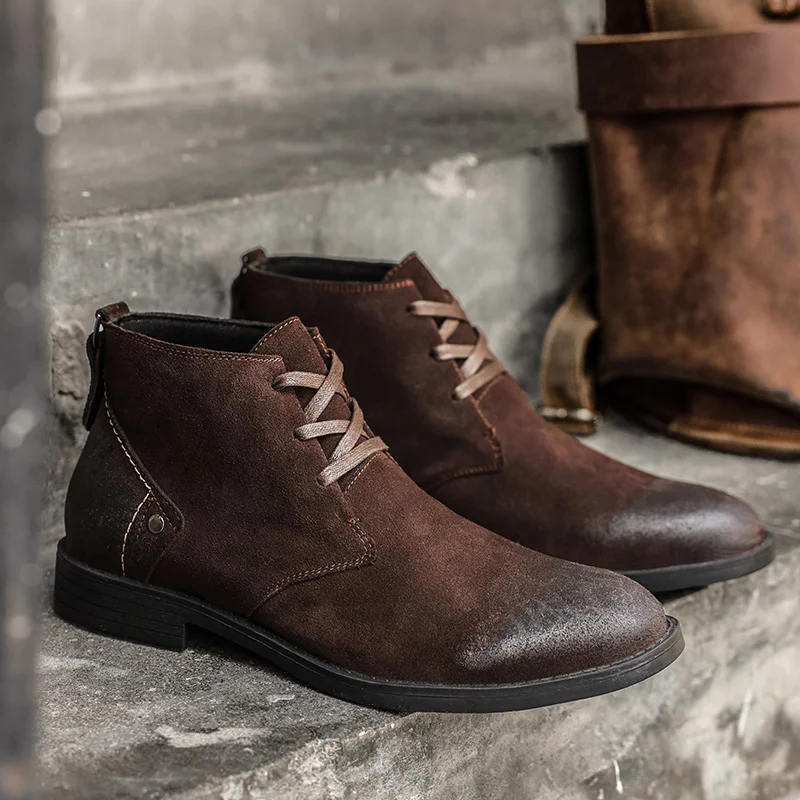 Nowe botki ze skóry zamszowej, – Leather Work Boots recenzja i cena