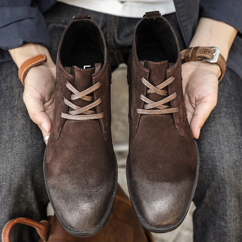 Nowe botki ze skóry zamszowej, – Leather Work Boots recenzja i cena