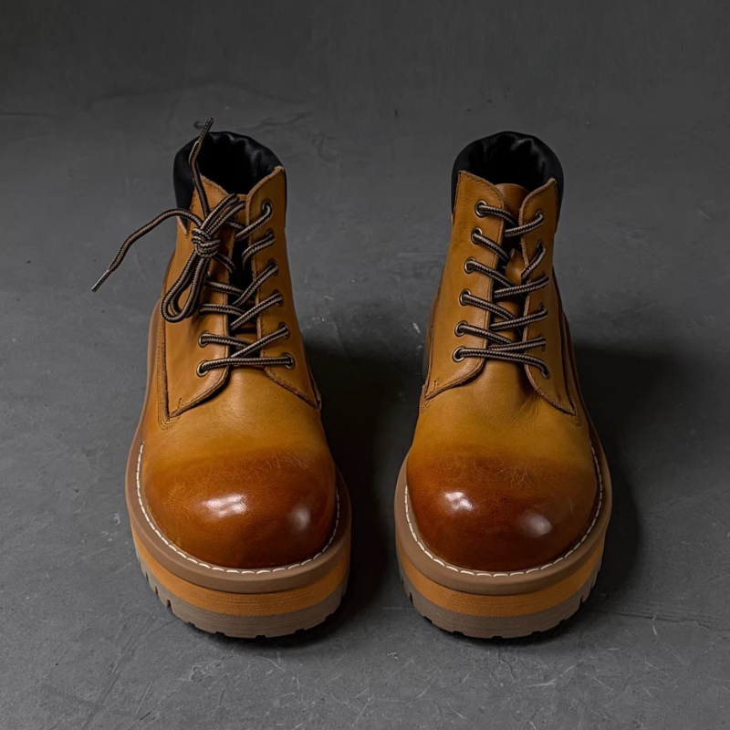 Męskie botki w stylu brytyjski – Leather Work Boots recenzja i cena