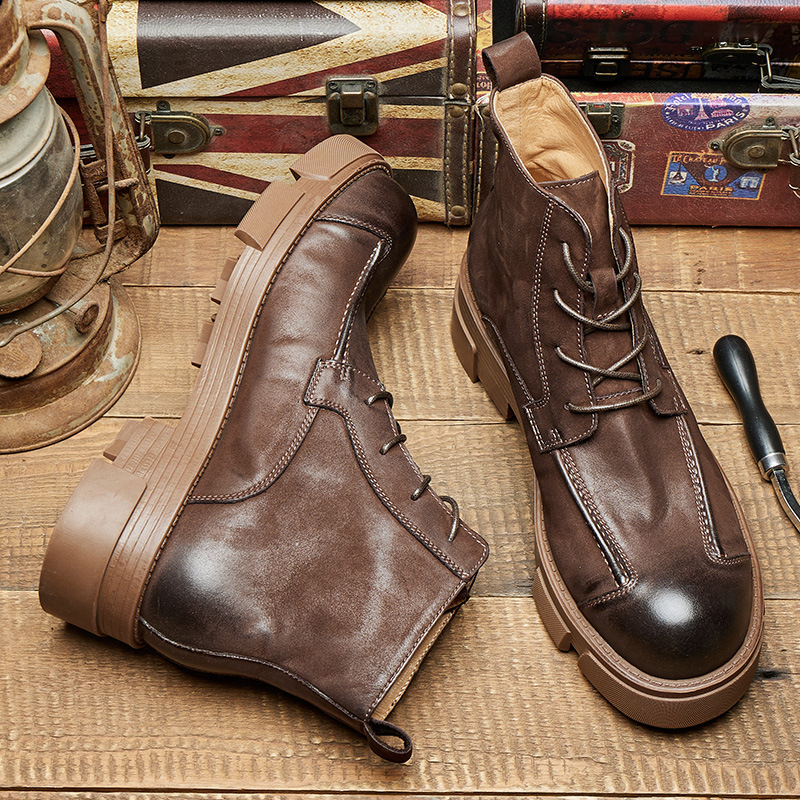Męskie buty wojskowe w stylu b – Leather Work Boots recenzja i cena