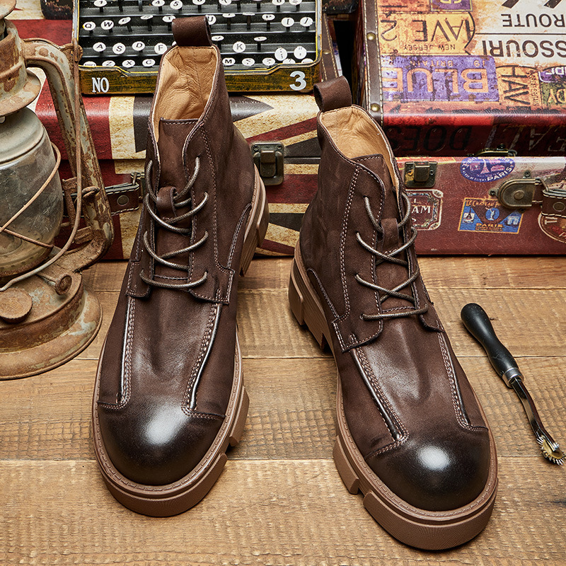 Męskie buty wojskowe w stylu b – Leather Work Boots recenzja i cena