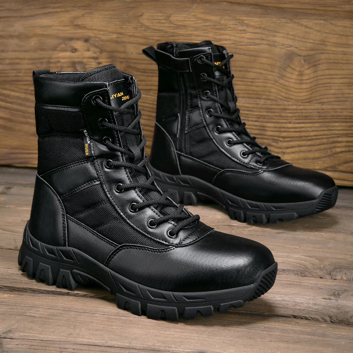 Męskie buty outdoorowe do wędr – Leather Work Boots recenzja i cena