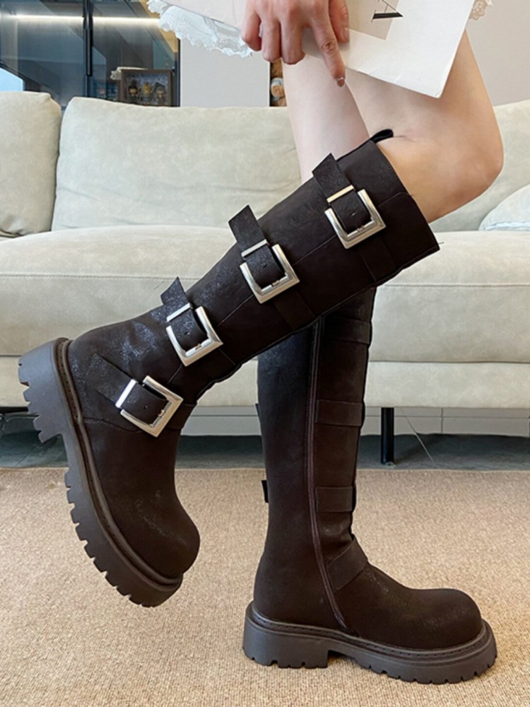 Damskie buty do kolan z wielom – Leather Work Boots recenzja i cena