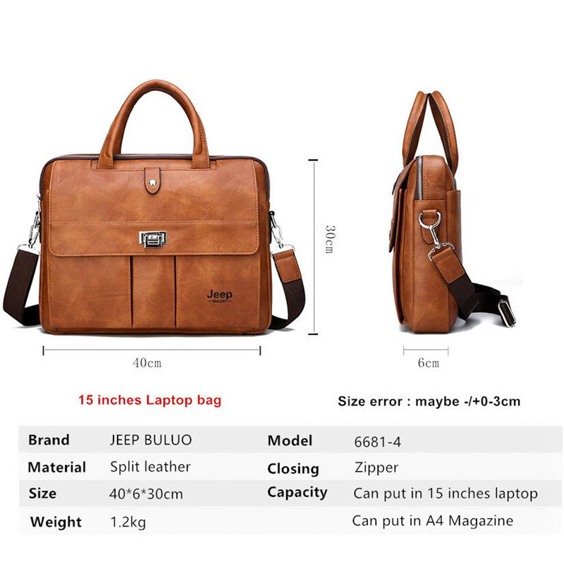Torba męska Jeep Buluo ze skór – Leather Work Handbag recenzja i cena