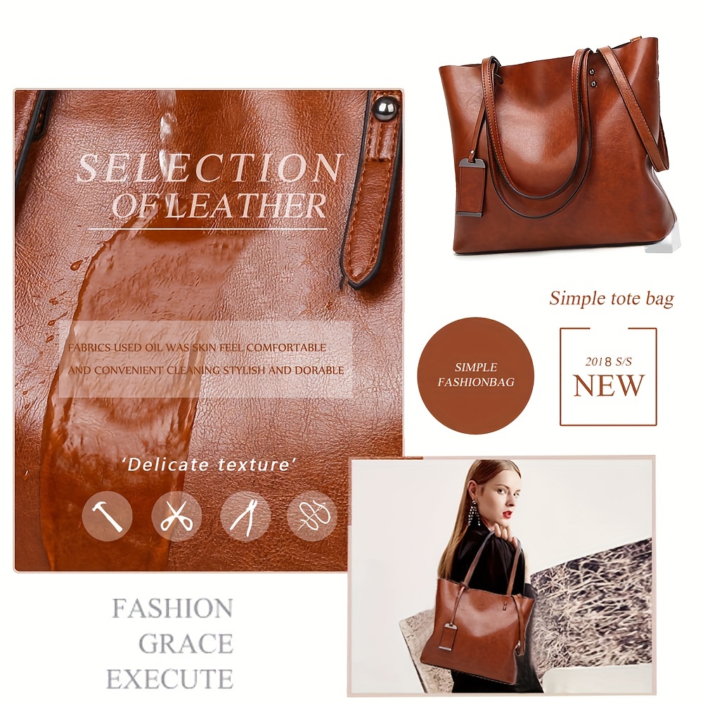 Modna klasyczna Retro skórzana – Leather Work Handbag recenzja i cena